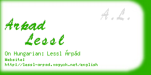 arpad lessl business card